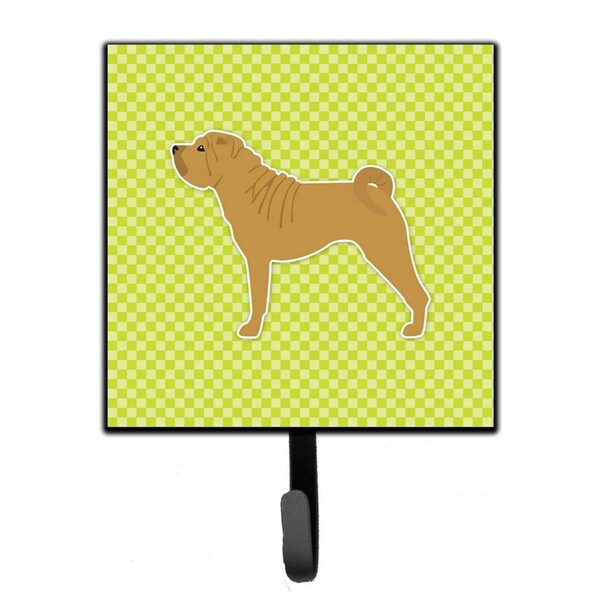 Carolines Treasures Shar Pei Checkerboard Green Leash or Key Holder BB3852SH4 - main